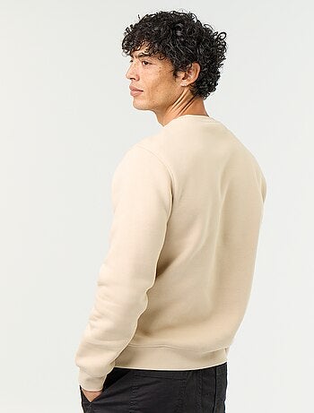 Sweat uni en molleton gratté