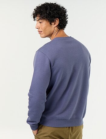 Sweat uni en molleton gratté