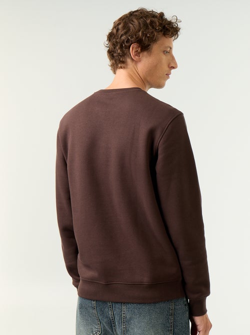 Sweat uni en molleton gratté - Kiabi
