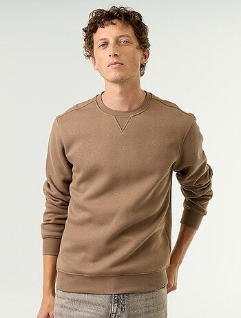 Sweat uni en molleton gratté