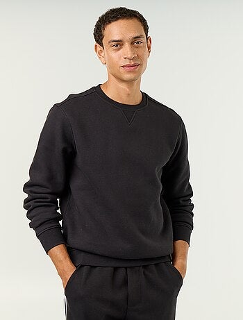 Sweat uni en molleton gratté