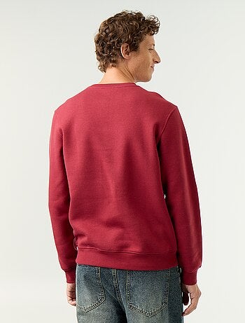 Sweat uni en molleton gratté
