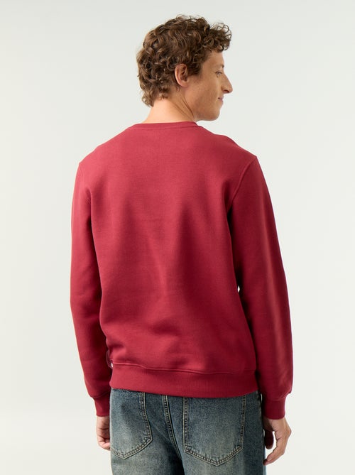 Sweat uni en molleton gratté - Kiabi