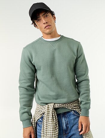 Sweat uni en molleton gratté