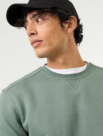 Sweat uni en molleton gratté