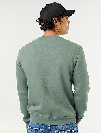 Sweat uni en molleton gratté