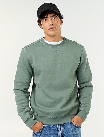 Sweat uni en molleton gratté