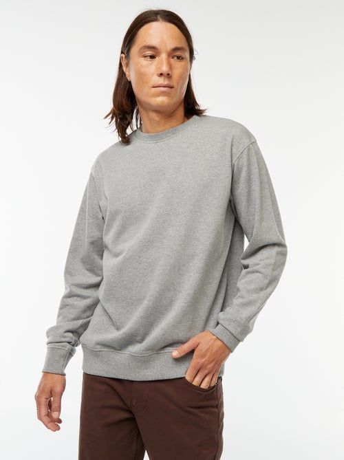 Sweat uni en molleton léger - Kiabi