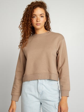 Sweat uni forme cropped