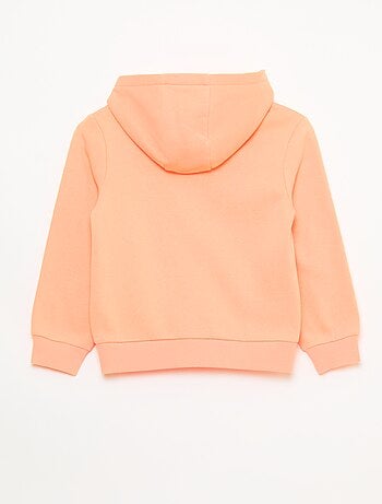 Sweat uni zippé à capuche