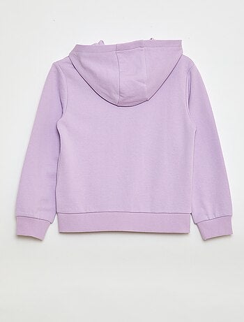 Sweat uni zippé à capuche