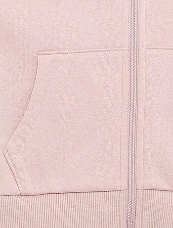 Sweat uni zippé à capuche