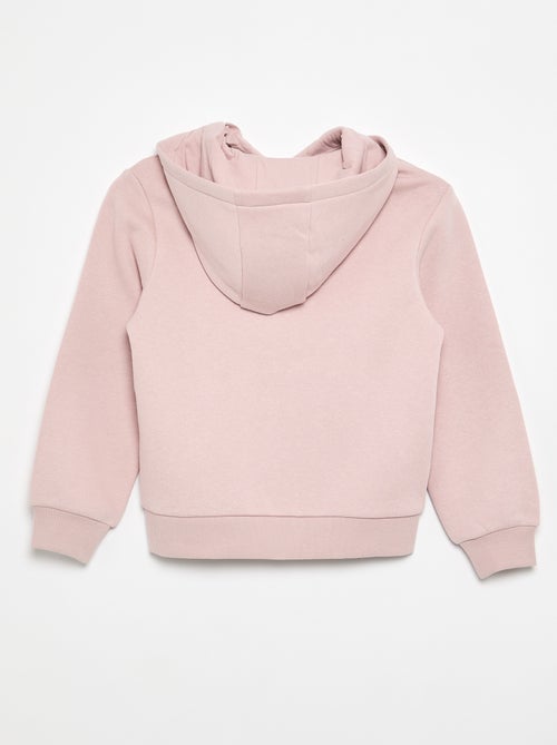 Sweat uni zippé à capuche - Kiabi