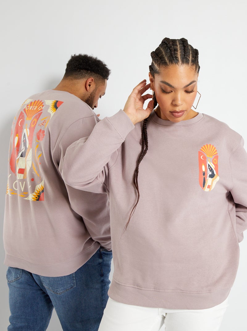 Sweat unisexe en molleton Violet - Kiabi