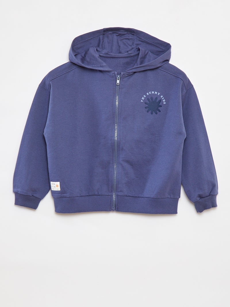 Sweat zippé à capuche - Grafik Edition BLEU - Kiabi