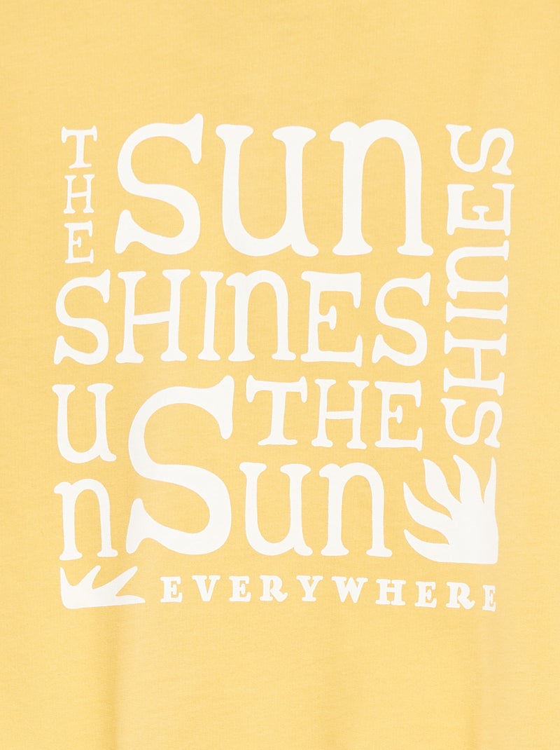 Sweat zippé à capuche - Grafik Edition JAUNE - Kiabi