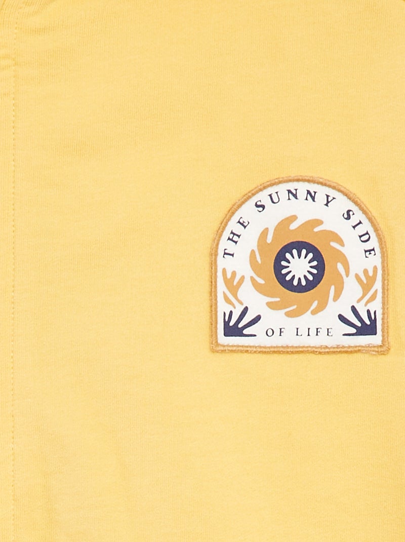 Sweat zippé à capuche - Grafik Edition JAUNE - Kiabi