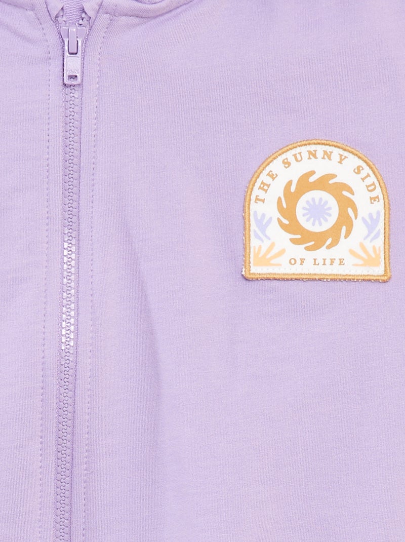 Sweat zippé à capuche - Grafik Edition VIOLET - Kiabi