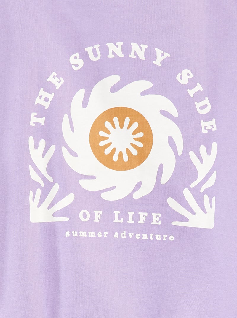 Sweat zippé à capuche - Grafik Edition VIOLET - Kiabi