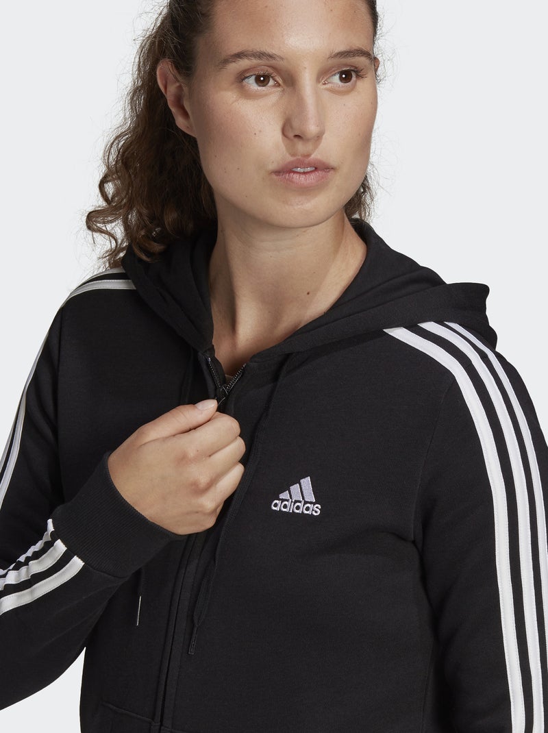 Sweat zippé à capuche 'adidas' Noir - Kiabi