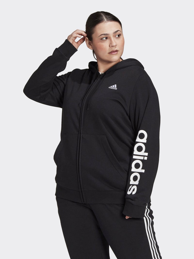 Sweat zippé à capuche 'adidas' NOIR - Kiabi