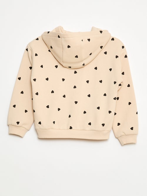 Sweat zippé à capuche avec imprimé all over - Kiabi Sweat zippé à capuche avec imprimé all over - Kiabi