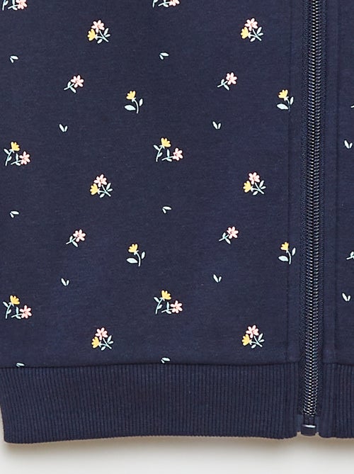 Sweat zippé à capuche avec imprimé - Kiabi