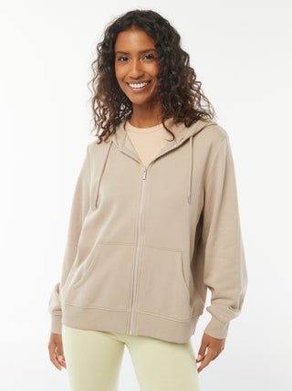 Sweat zippé à capuche basique