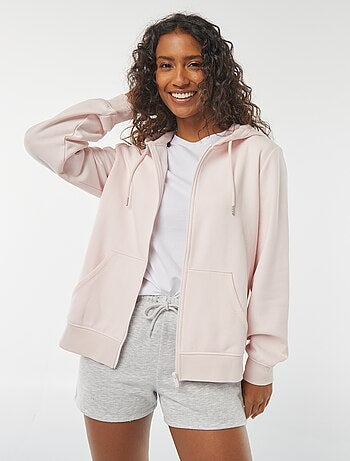 Sweat zippé à capuche basique