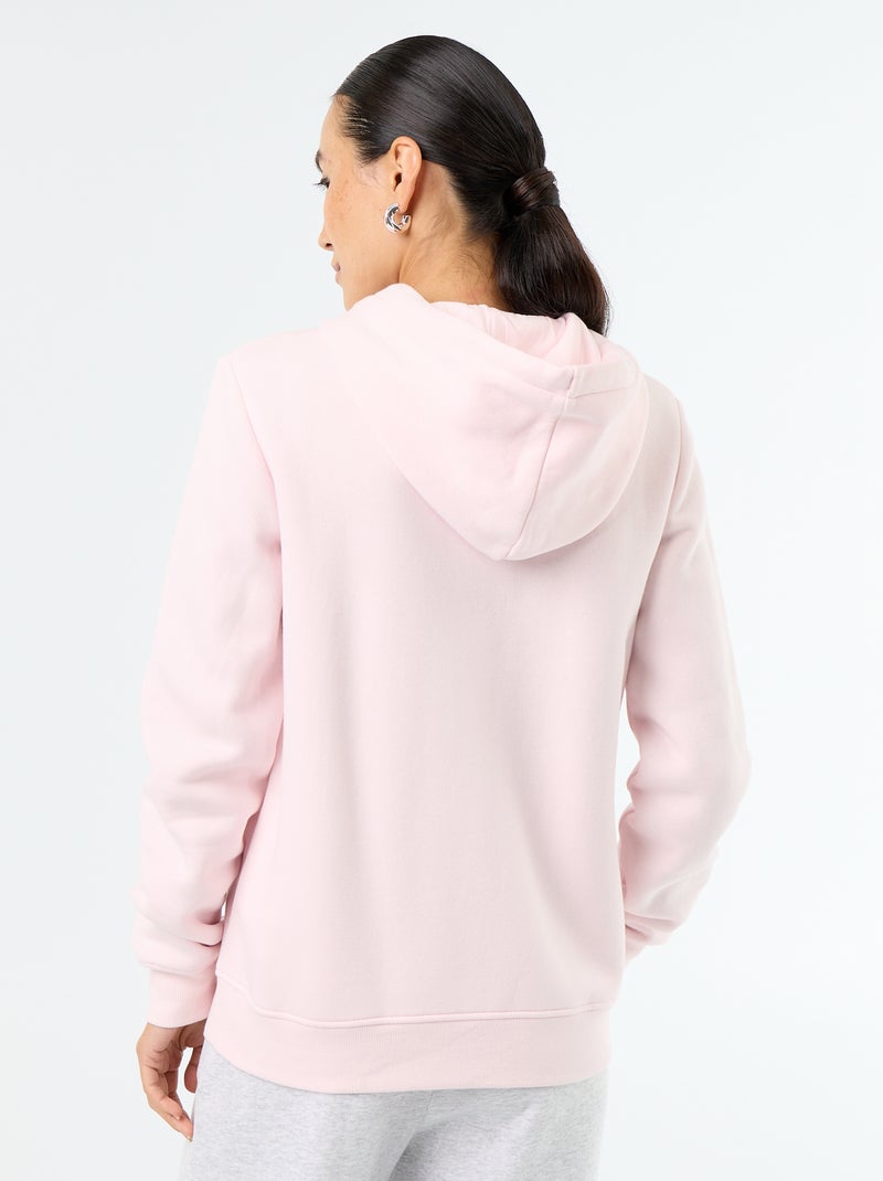 Sweat zippé à capuche basique Rose - Kiabi