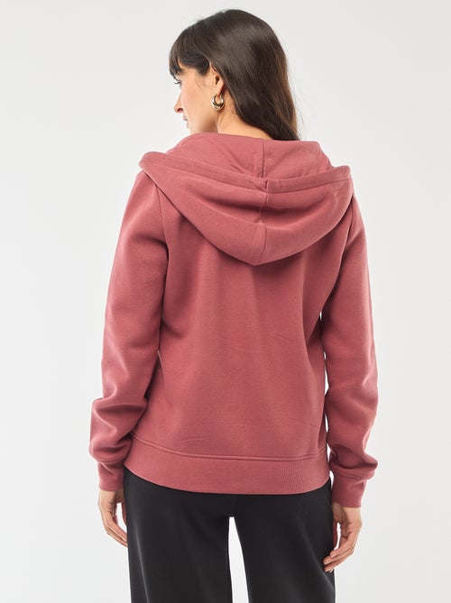 Sweat zippé à capuche basique - Kiabi