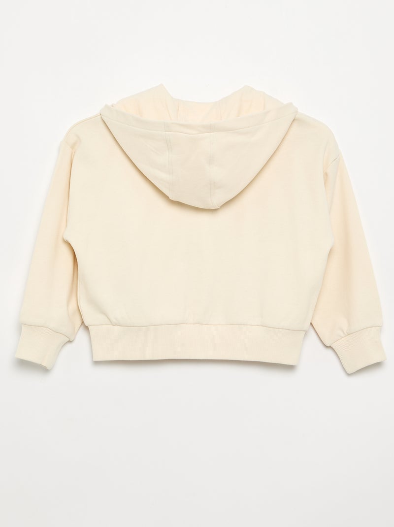 Sweat zippé à capuche Blanc - Kiabi