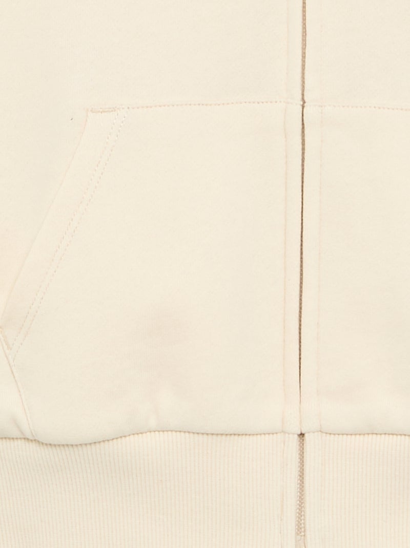 Sweat zippé à capuche Blanc - Kiabi