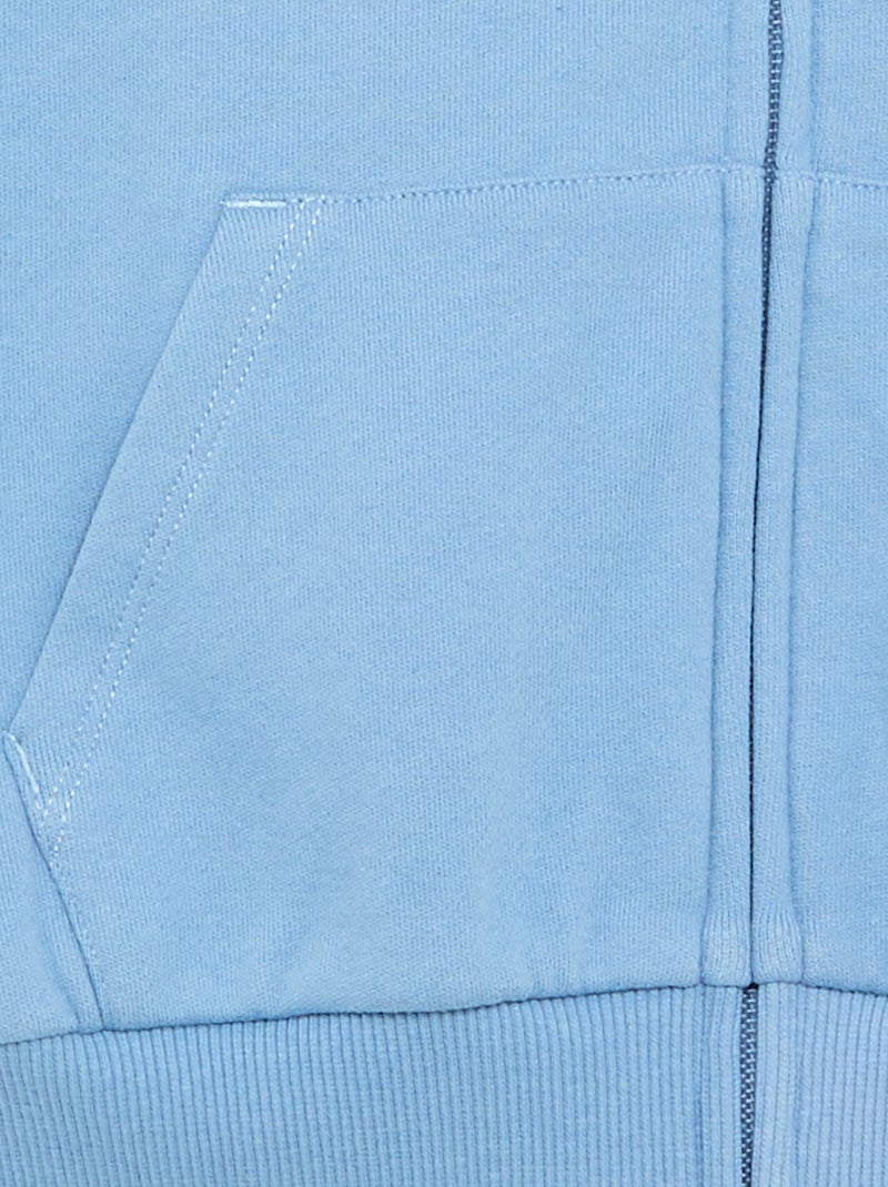 Sweat zippé à capuche Bleu - Kiabi