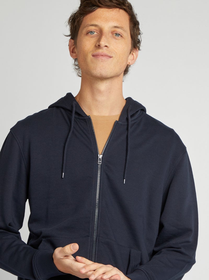 Sweat DENIM TEARS Bleu Déchirure Denim – Capuche, Taille S – Streetwear HIP HOP