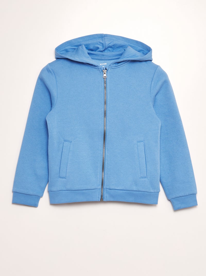 Sweat zippé à capuche Bleu - Kiabi