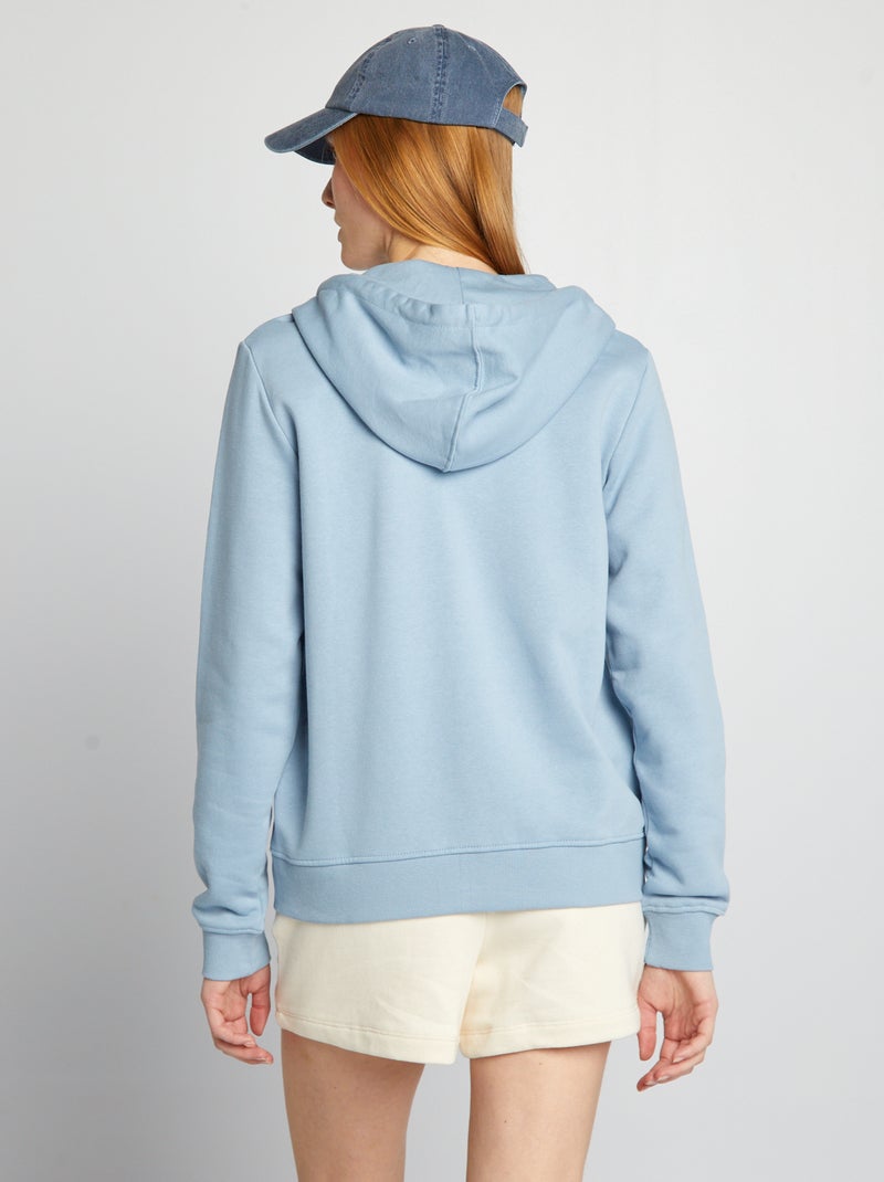 Sweat zippé à capuche Bleu - Kiabi