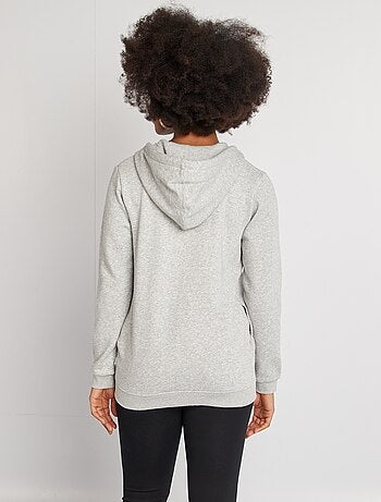 Sweat zippé à capuche d'allaitement