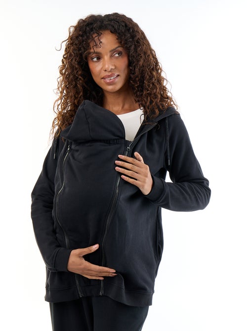 Sweat zippé à capuche d'allaitement - Kiabi