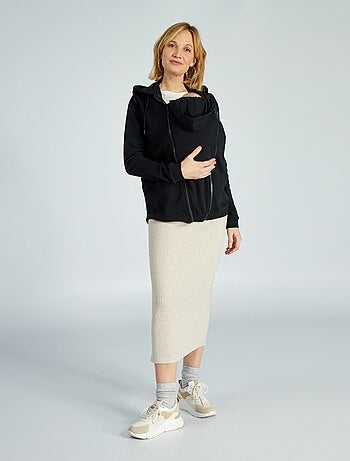 Sweat zippé à capuche d'allaitement