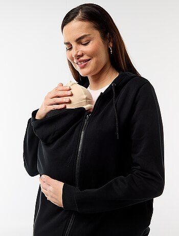 Sweat zippé à capuche d'allaitement