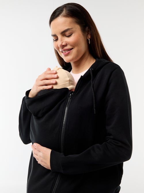 Sweat zippé à capuche d'allaitement - Kiabi