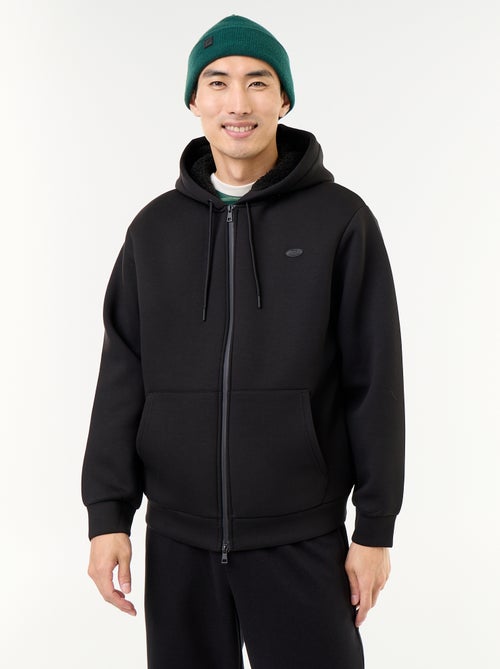 Sweat zippé à capuche en néoprène - Kiabi