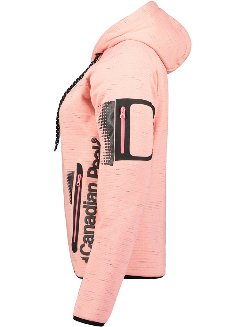 Sweat zippé à capuche fanatic – canadian peak Rose poudré - Kiabi