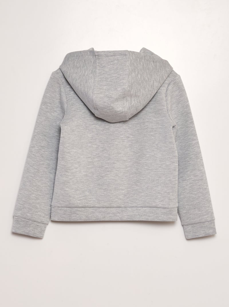 Sweat zippé à capuche Gris - Kiabi