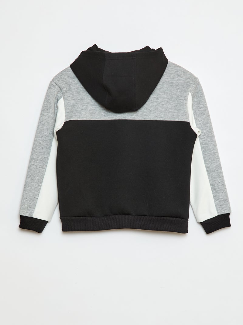 Sweat zippé à capuche Gris - Kiabi