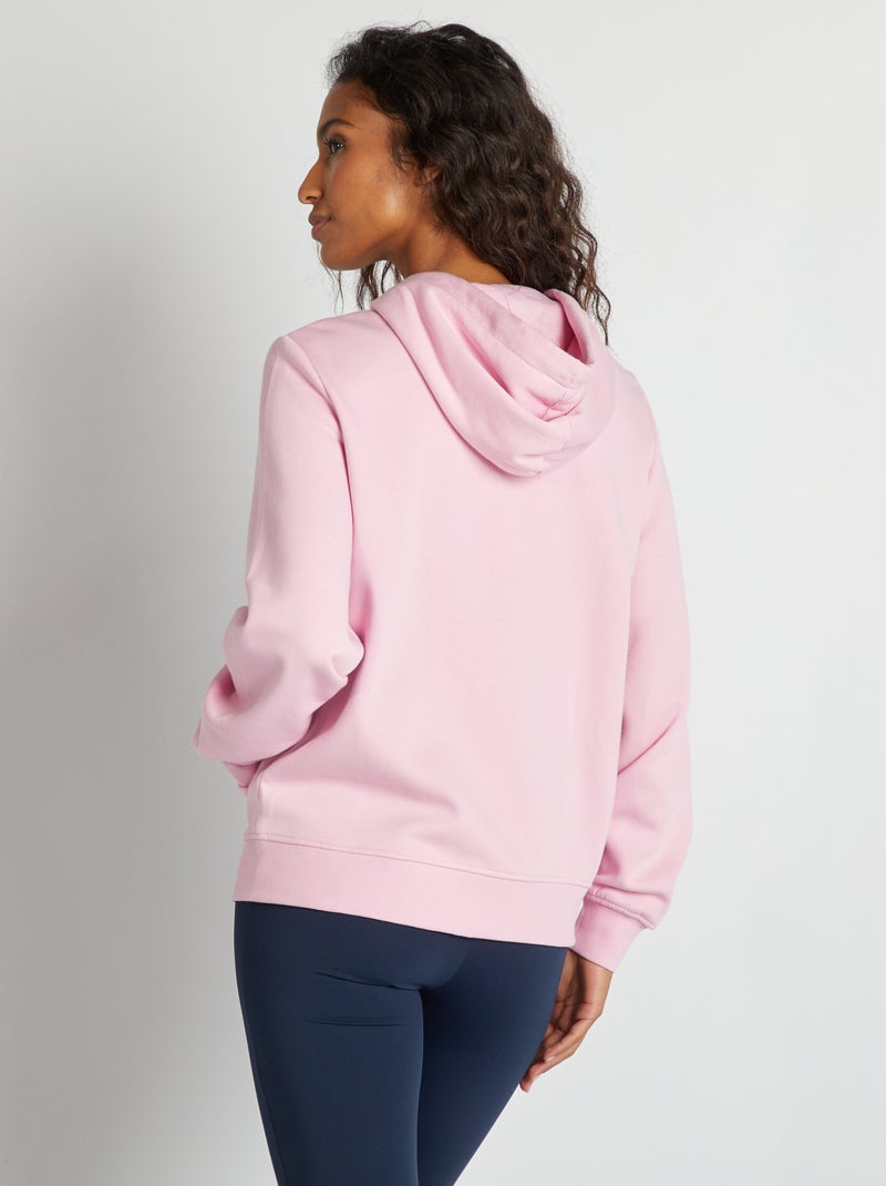 Sweat zippé à capuche Rose - Kiabi