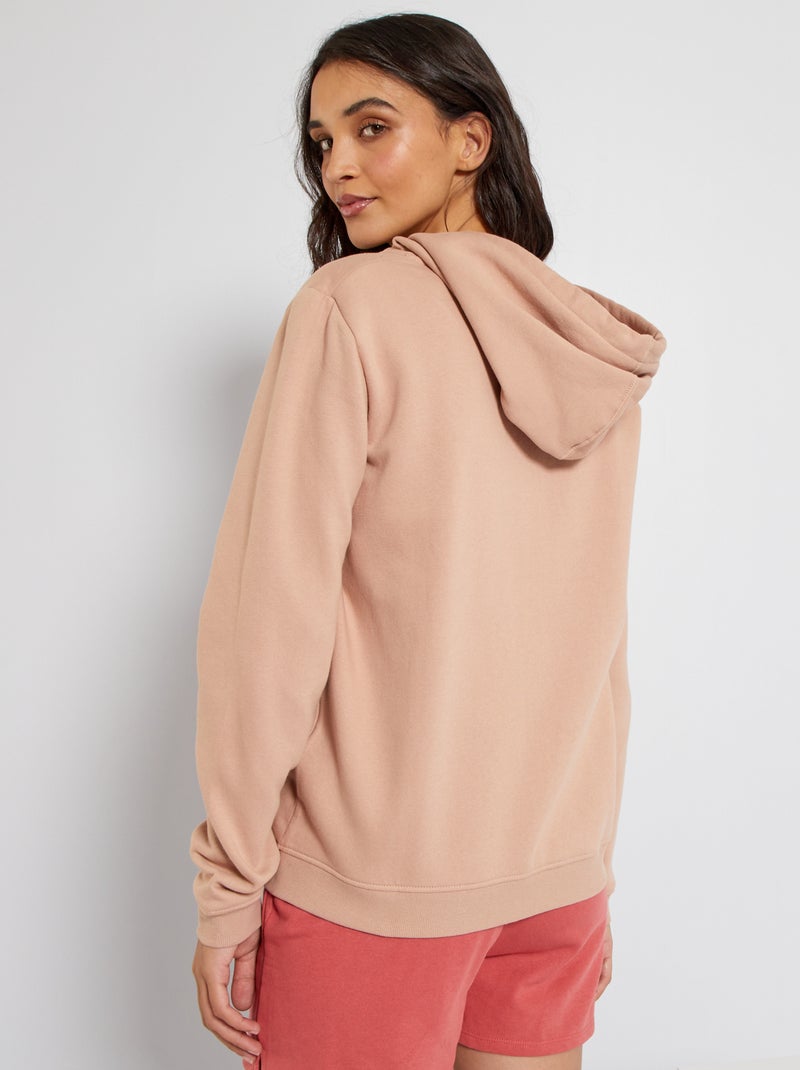 Sweat zippé à capuche Rose - Kiabi