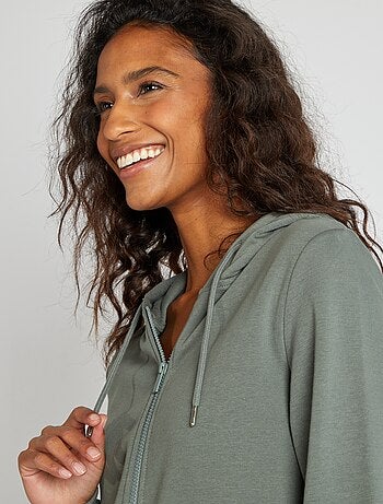 Sweat zippé à capuche