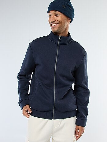 Sweat zippé à col montant